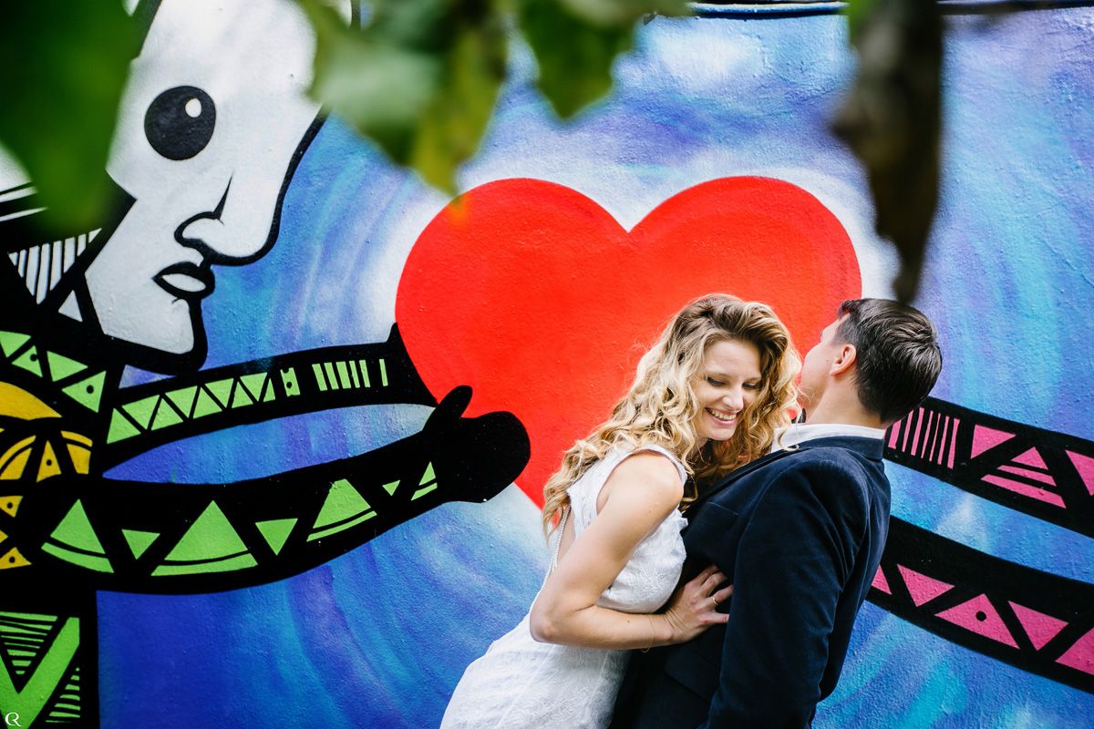 Graffiti Hochzeitsfotos