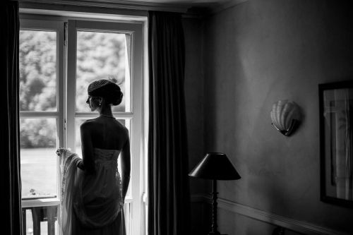 Bride at the window