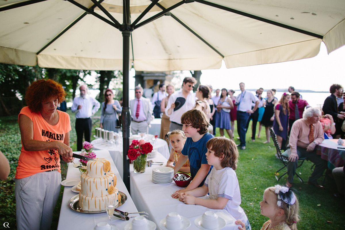 bunte Hochzeitstorte