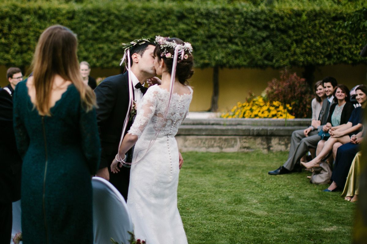 hochzeit Blumenkranz 