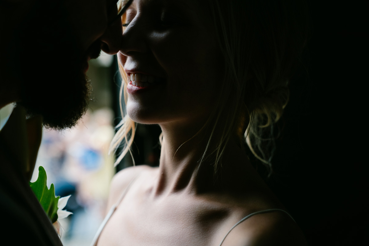 Intime Portrait von Braut und Bräutigam