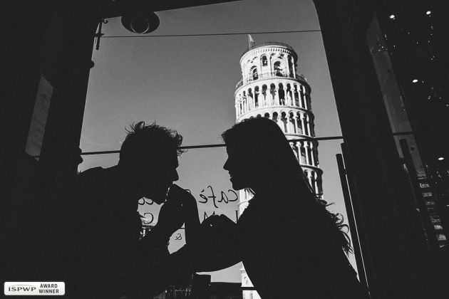 Hochzeitsfotografie Awards 37 Pisa Turm ja sagen