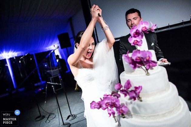 Hochzeitsfotografie Awards 32 Torte anschneiden